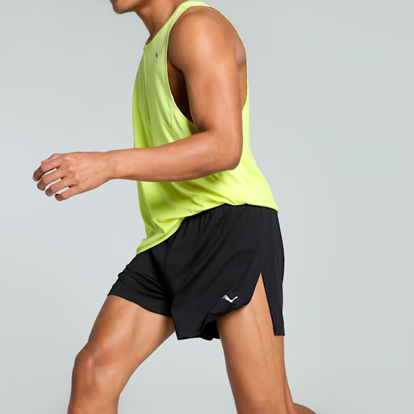 Men's Knit 3" Split Running Shorts, PUMA Black, extralarge-IND